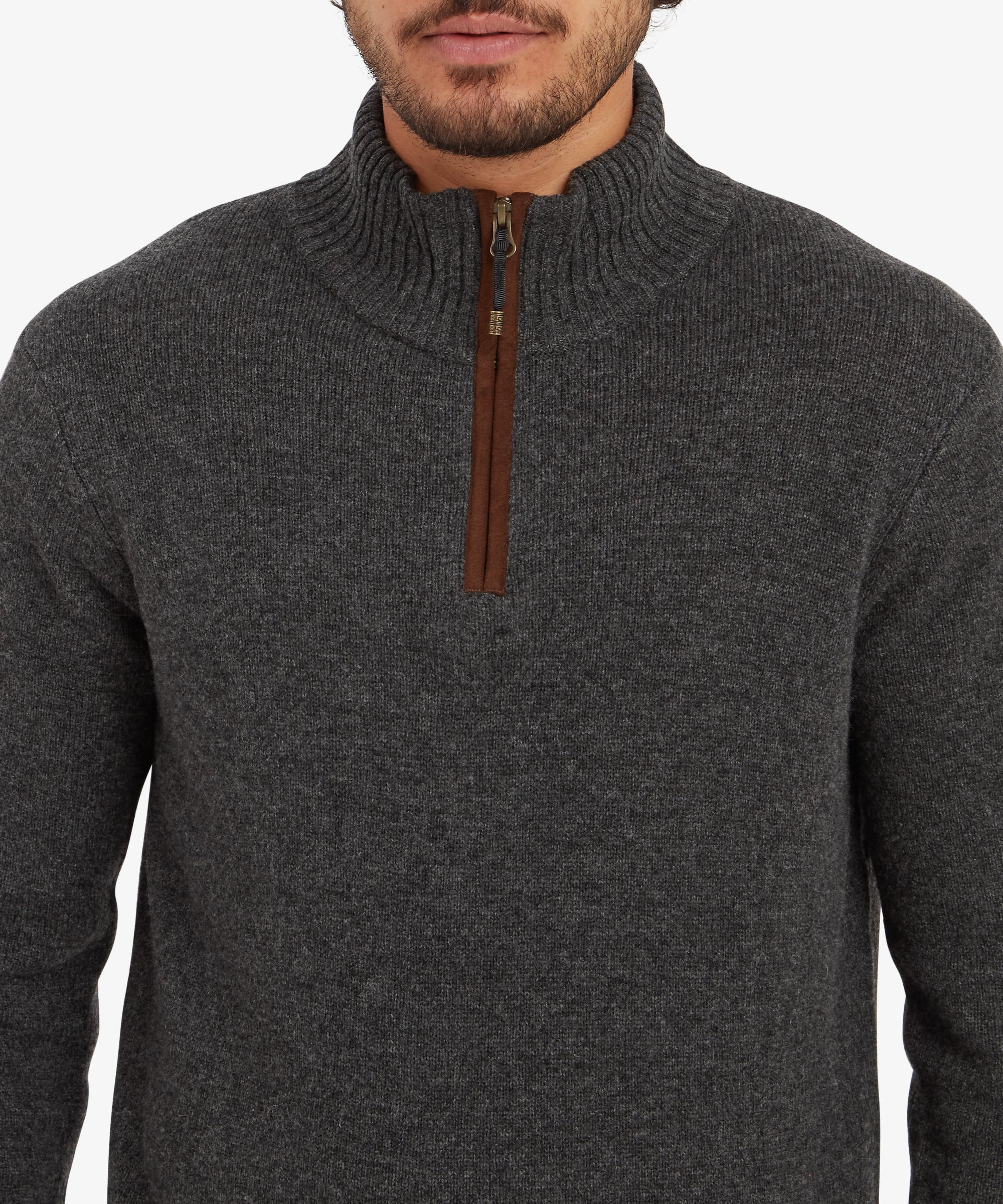 Kangtega Quarter Zip Sweater - Charcoal