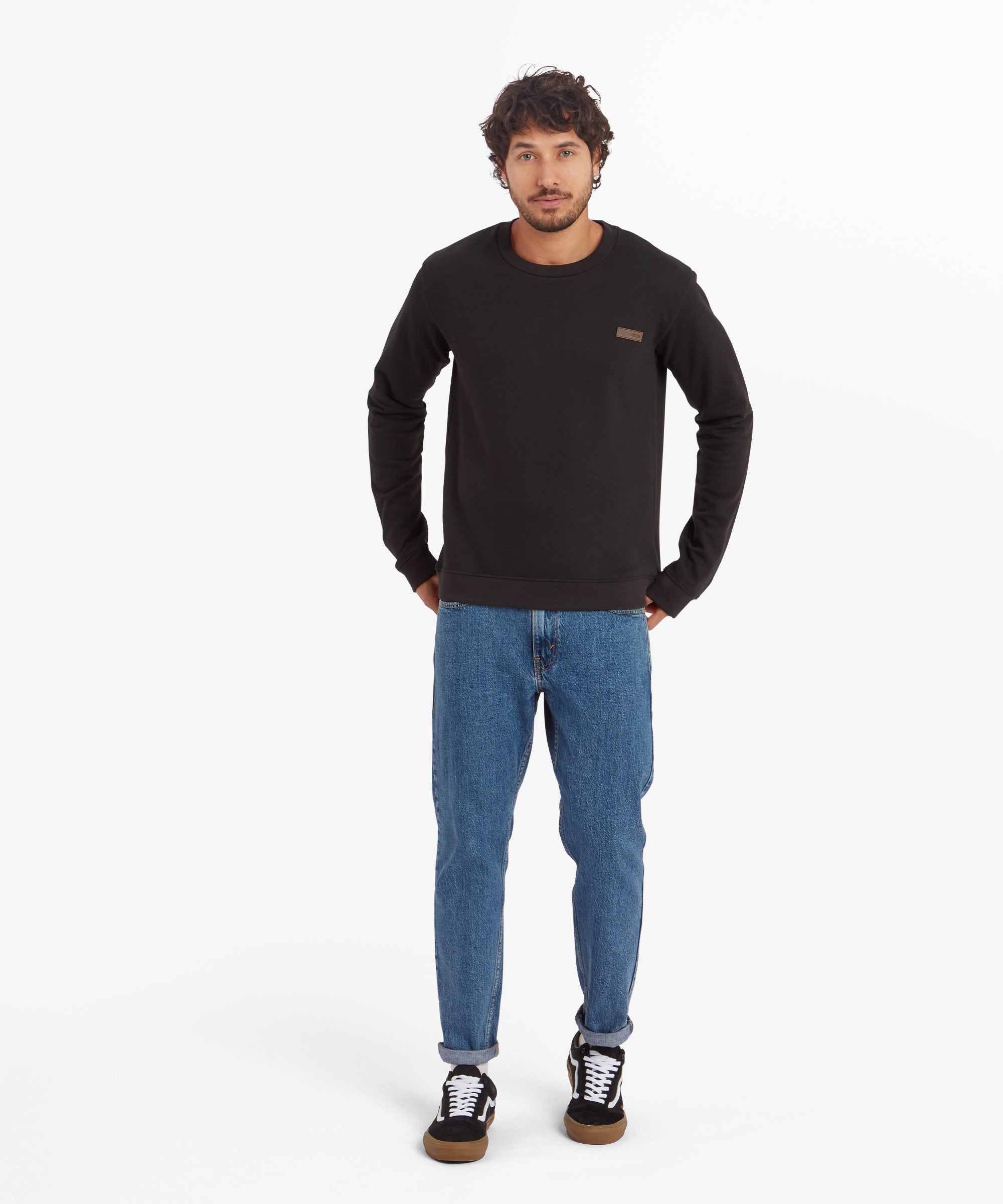 Pokhara Crew Sweatshirt - Black