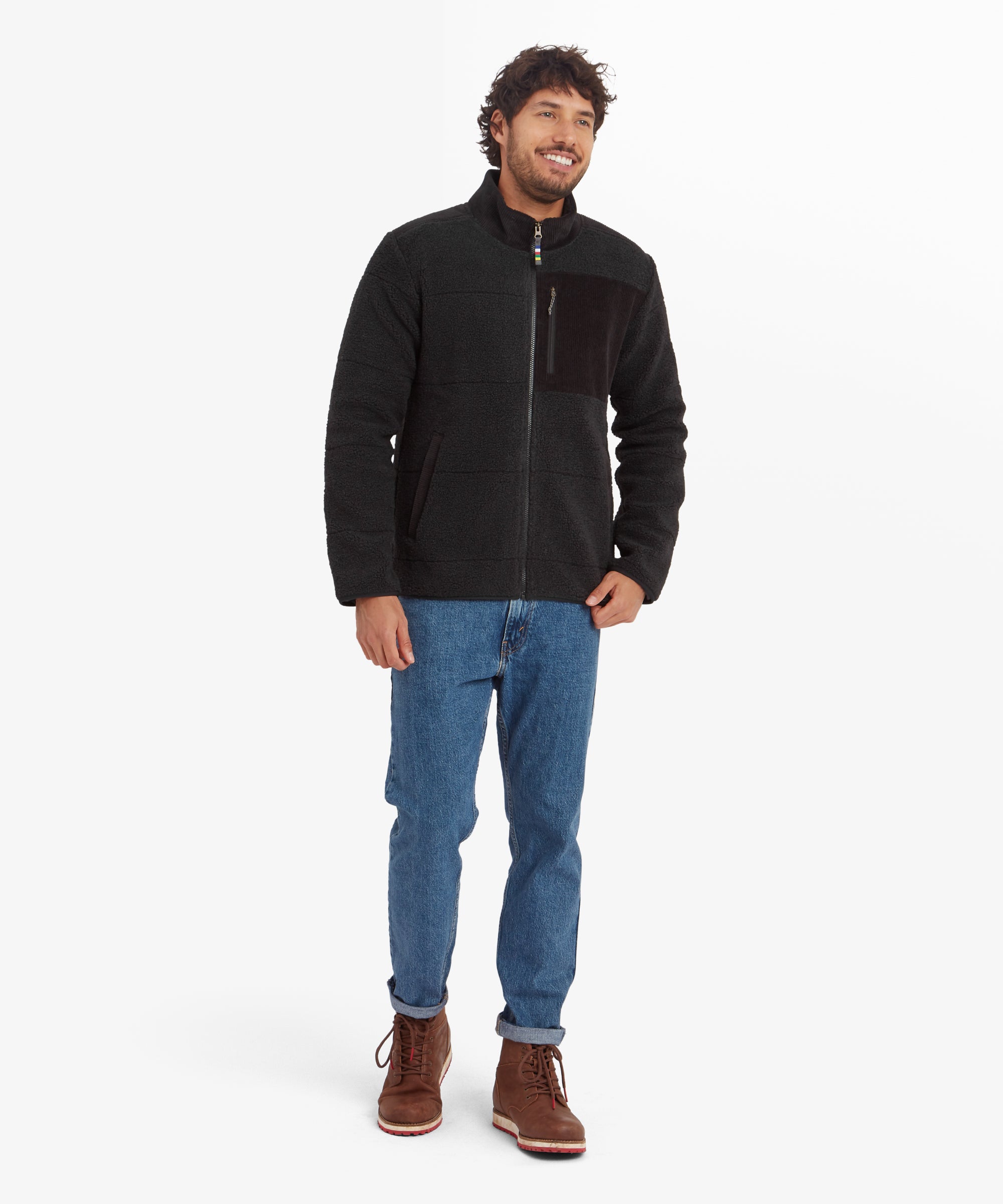 Men's Rangeli Full Zip Jacket Black | Sherpa Adventure Gear