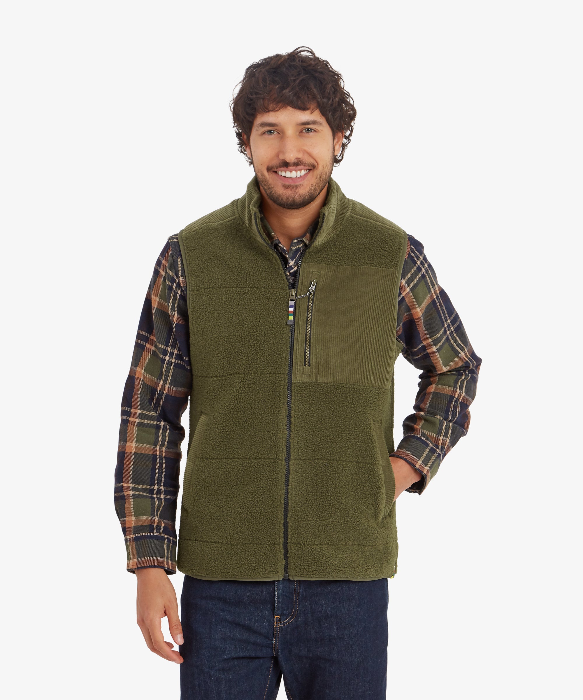 Rangeli Fleece Vest - Evergreen