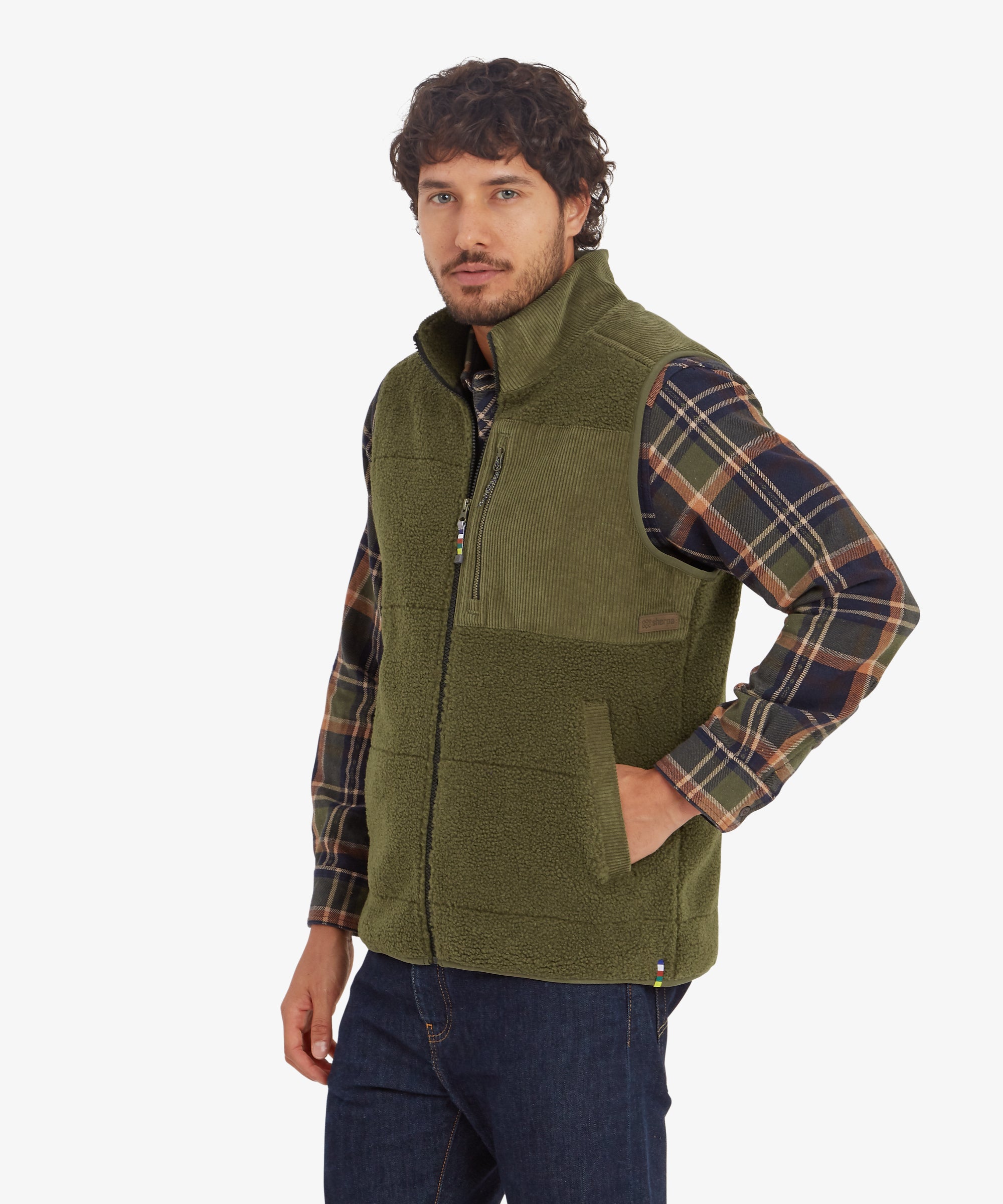 Rangeli Fleece Vest - Evergreen