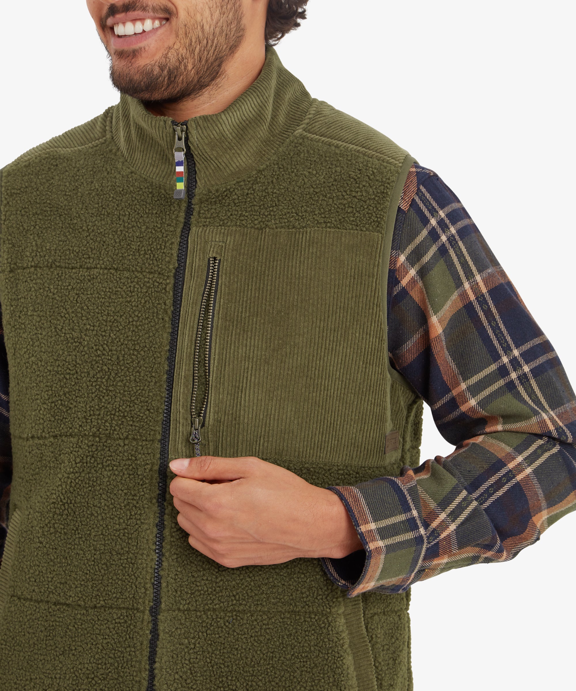 Men's Rangeli Fleece Vest Green | Sherpa Adventure Gear