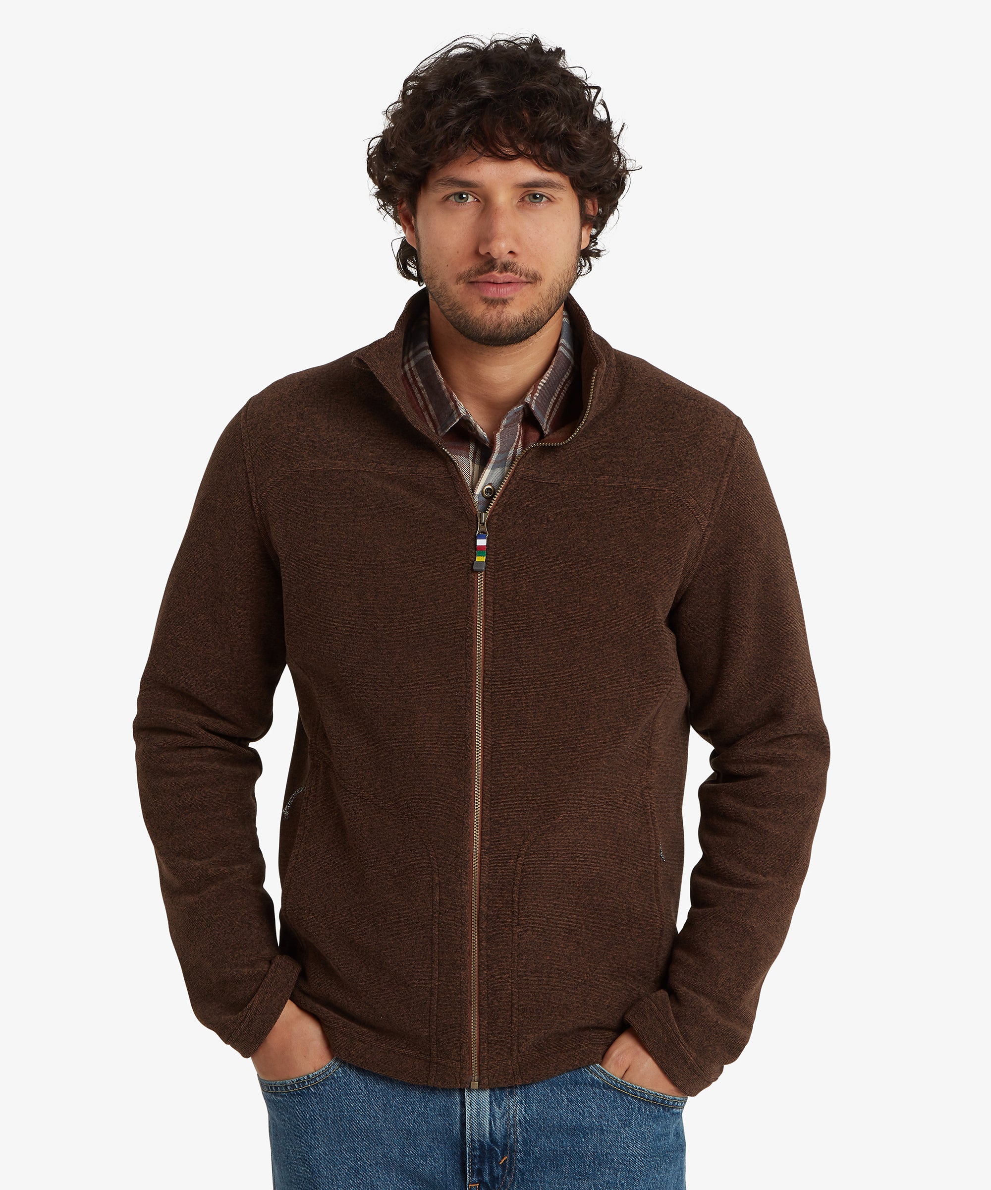 Men's Rolpa Eco Fleece Jacket Brown | Sherpa Adventure Gear