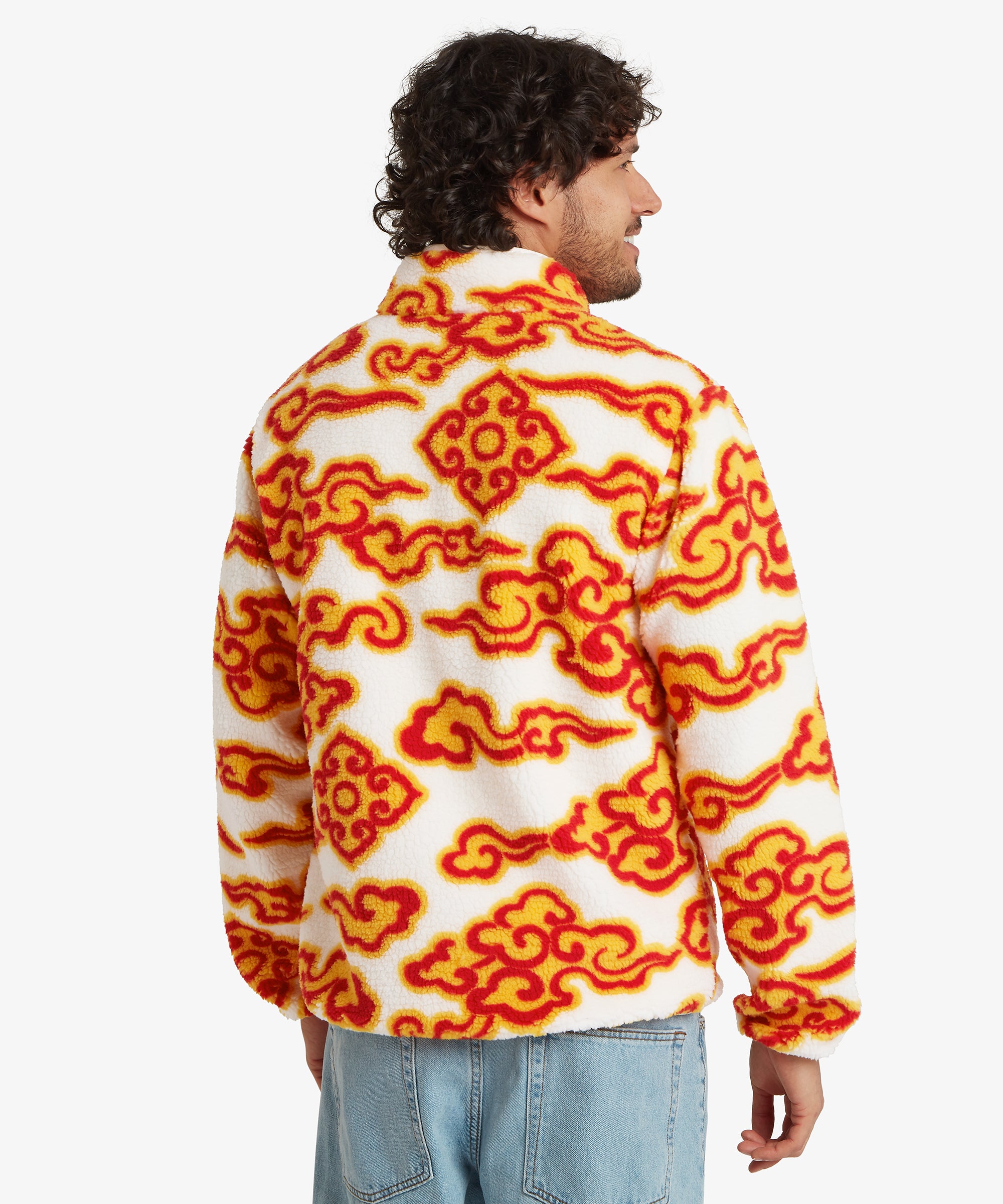 Tarcho Printed Full Zip Fleece  - Peetho Cloud