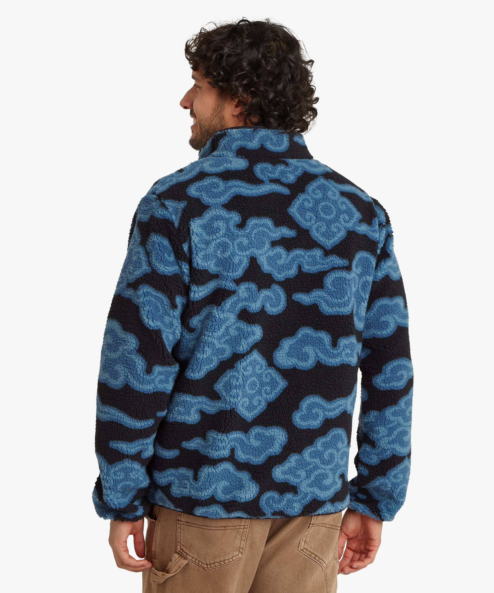 Tarcho Printed Full Zip Fleece  - Black Cloud