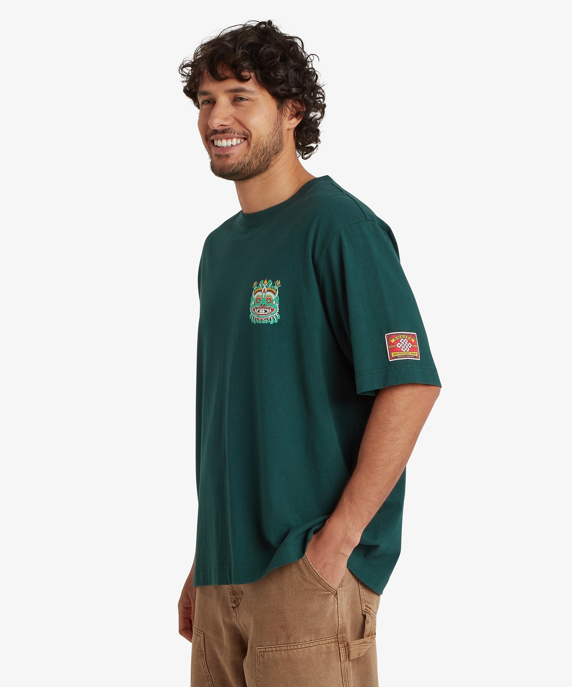 Tarcho Mask T-Shirt  - Dark Green