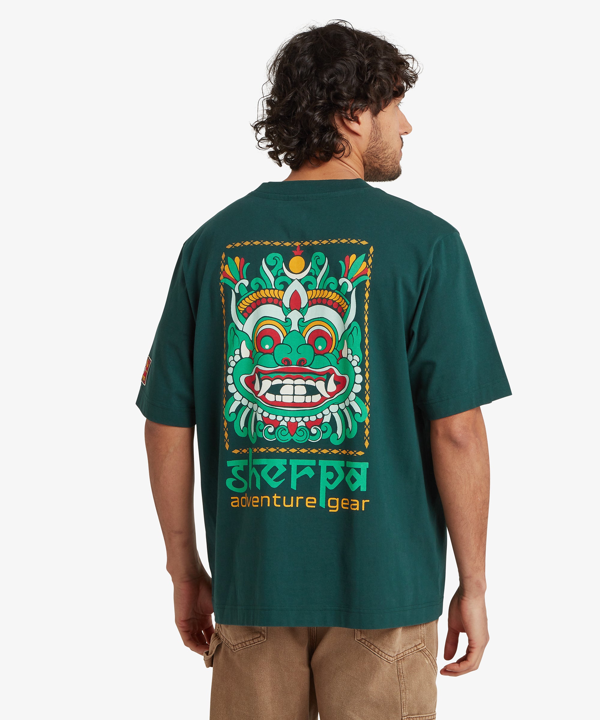 Unisex Tarcho Mask T-Shirt Dark Green | Sherpa Adventure Gear