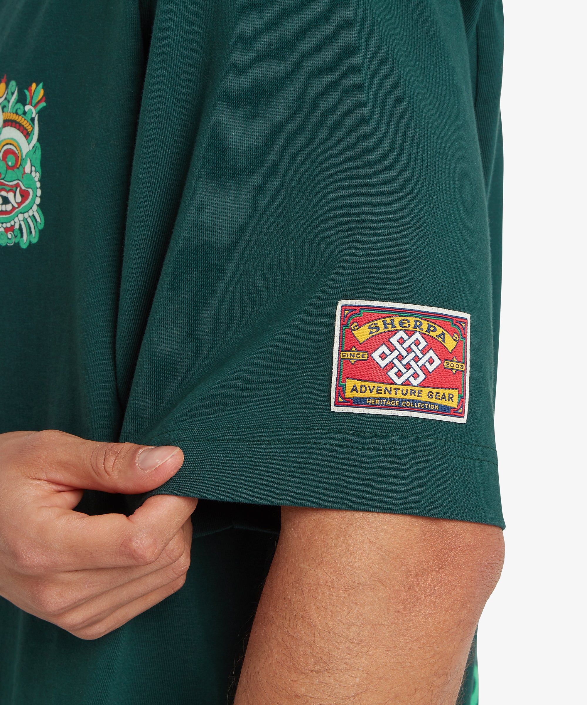 Unisex Tarcho Mask T-Shirt Dark Green | Sherpa Adventure Gear