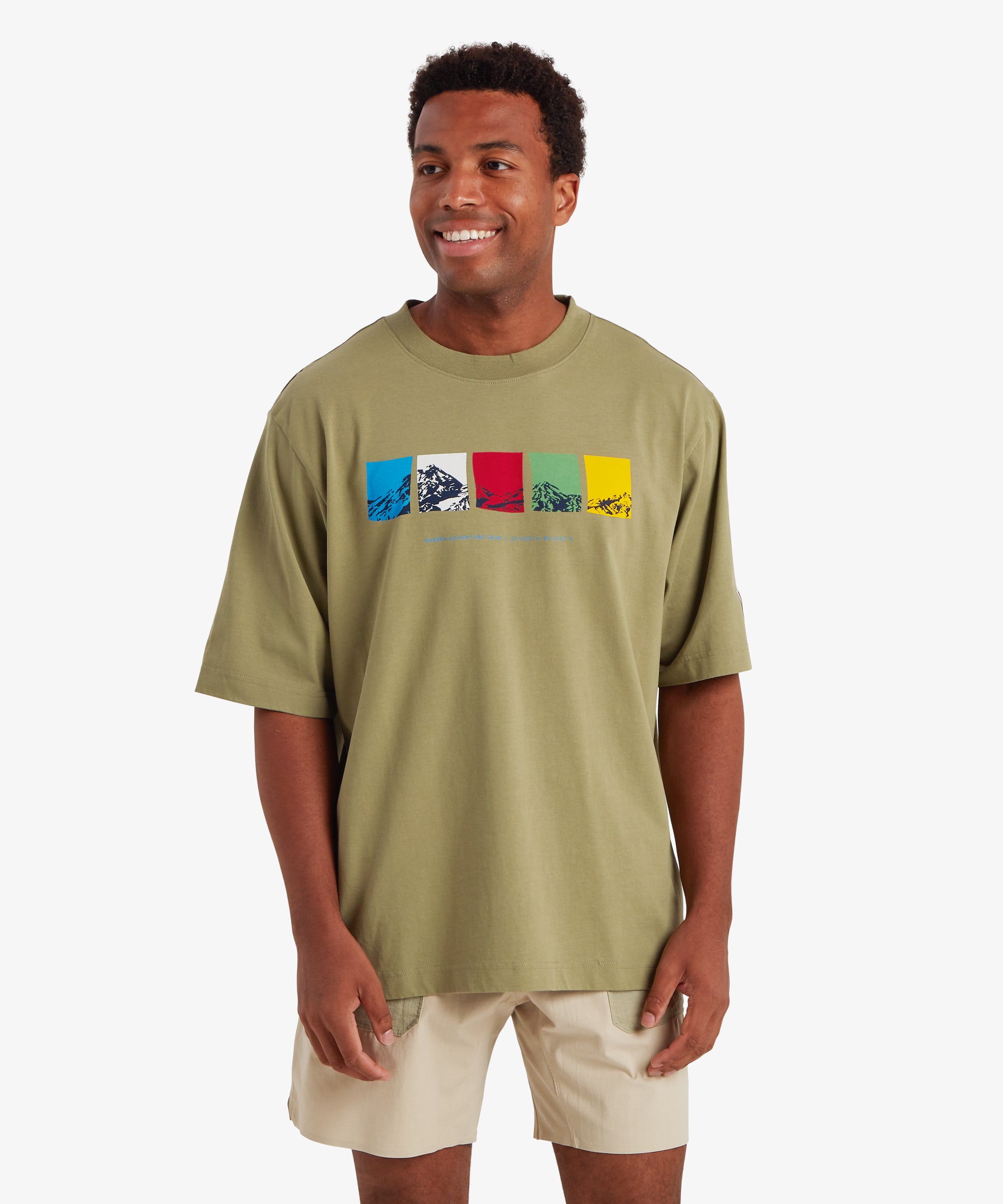 Mens Tarcho Mountain T-Shirt Green | Sherpa Adventure Gear