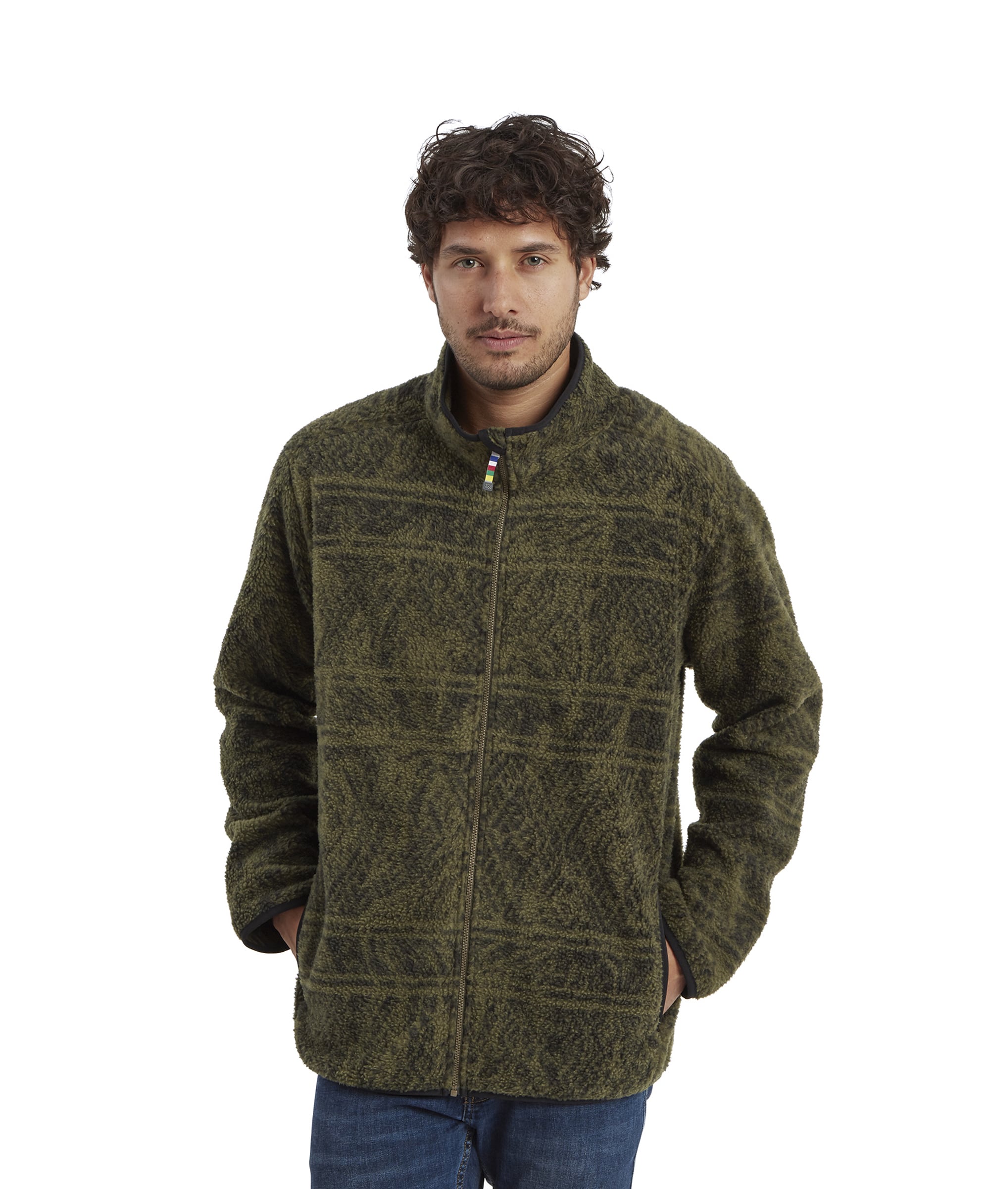 Uddesya Sherpa Fleece Jacket - Evergreen Topo