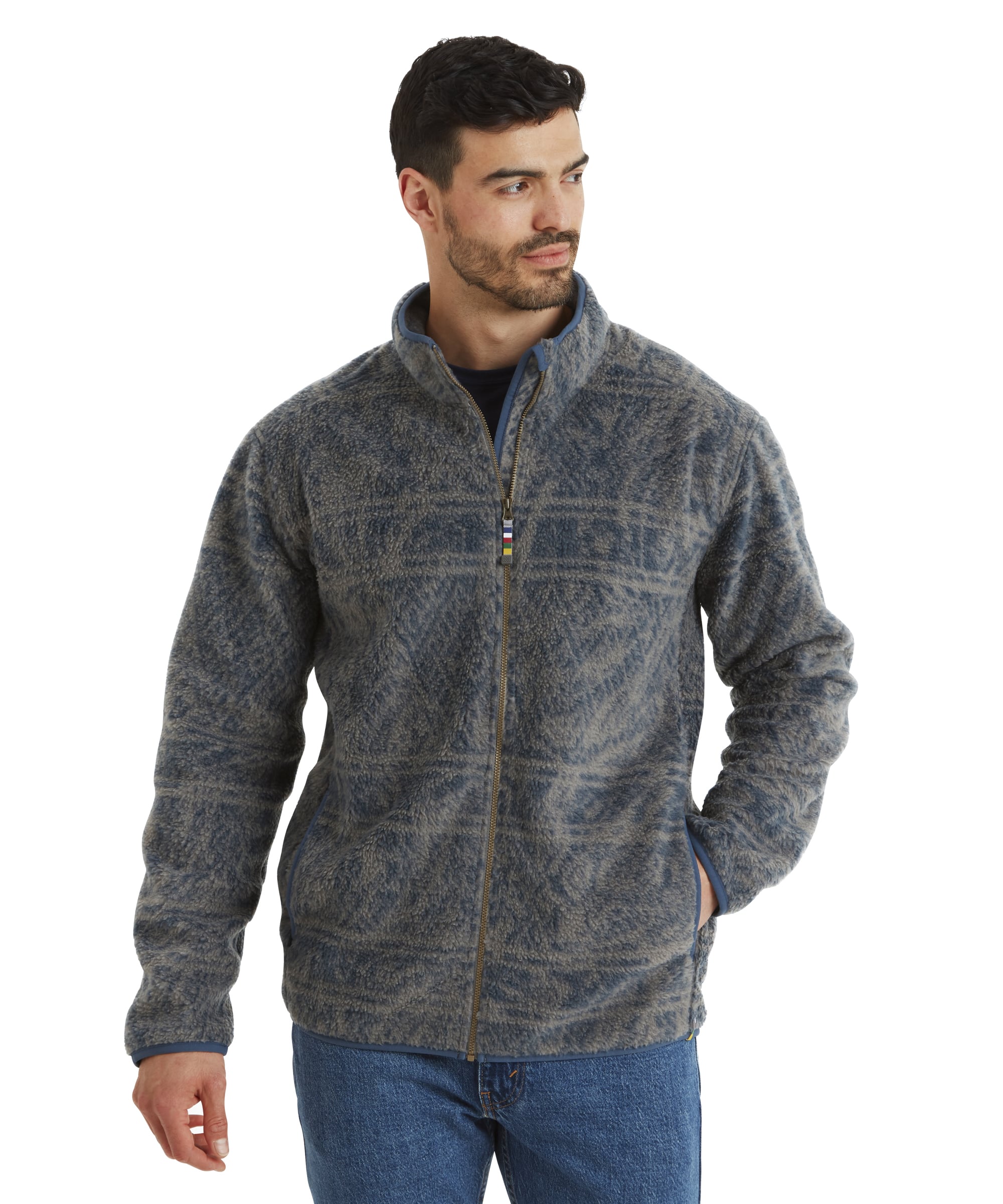 Uddesya Sherpa Fleece Jacket - Monsoon Topo