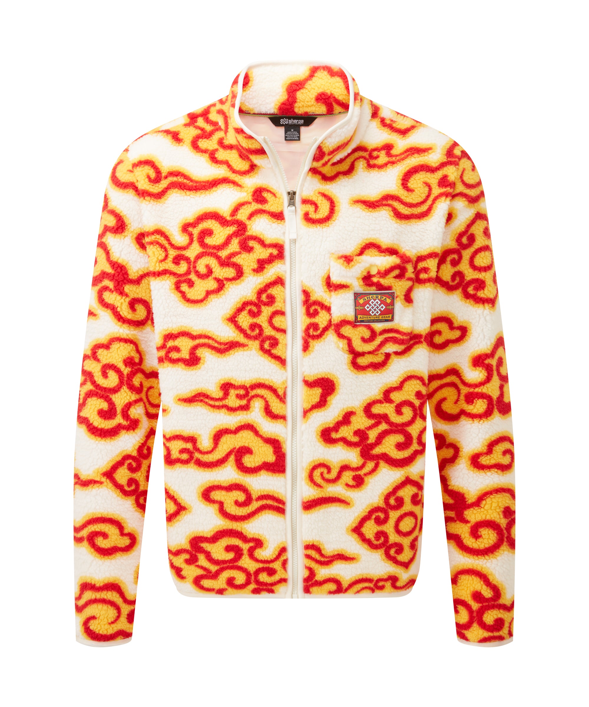Tarcho Printed Full Zip Fleece  - Peetho Cloud