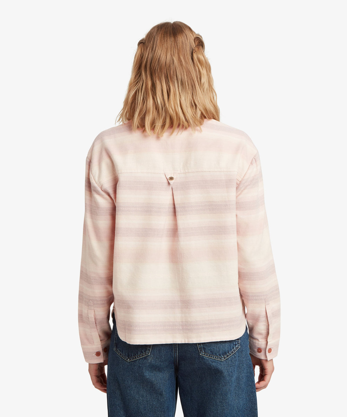 Sherpa Adventure Gear Beeja Long Sleeve Shirt in beige against a plain white studio background.