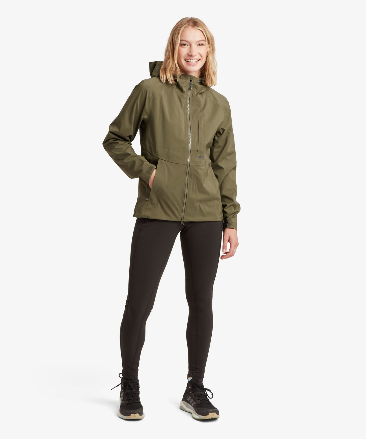 Sherpa Adventure Gear Beyul 3L Jacket in green against a white studio background.