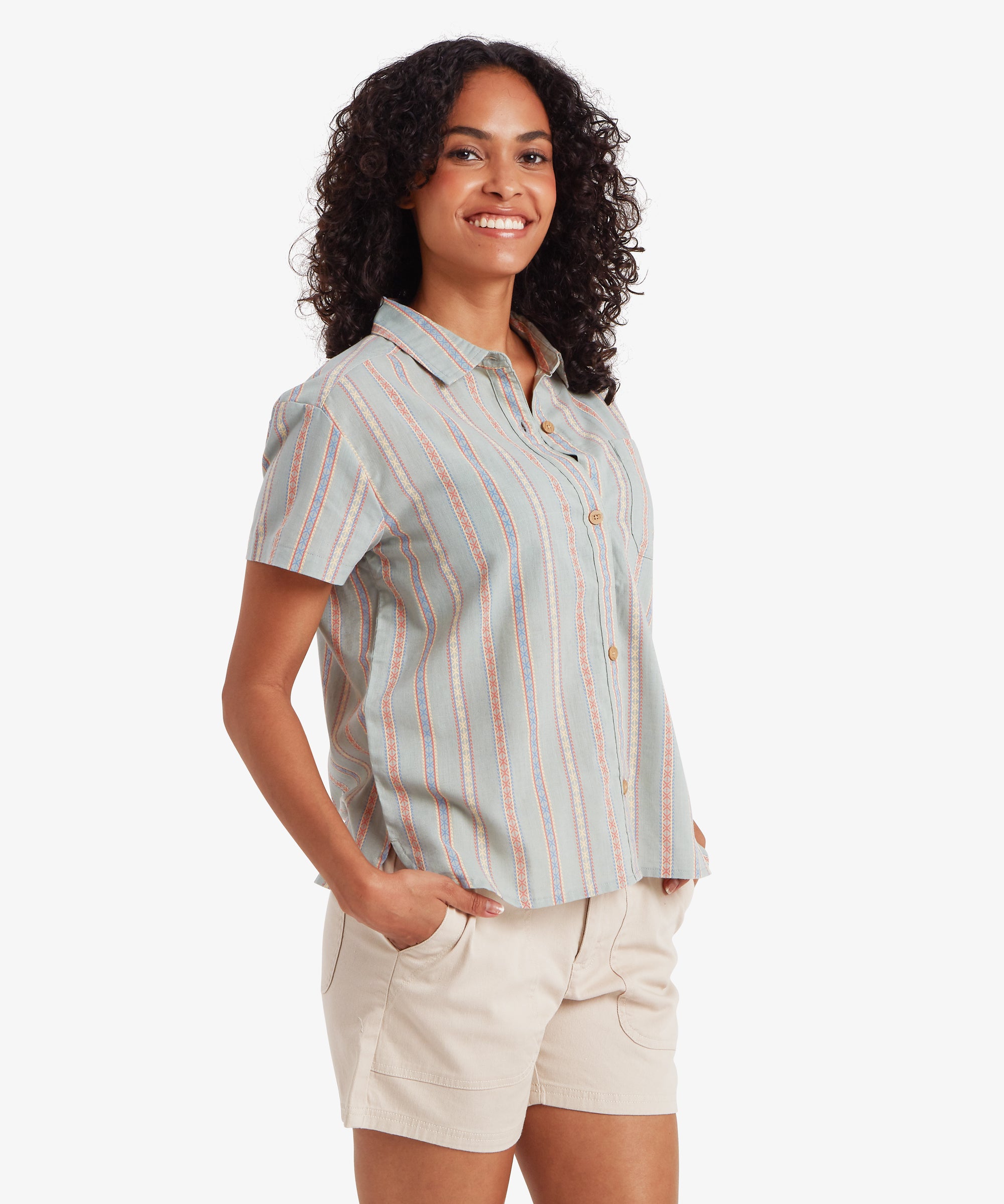 Women's Jaya Camp Shirt Green | Sherpa Adventure Gear