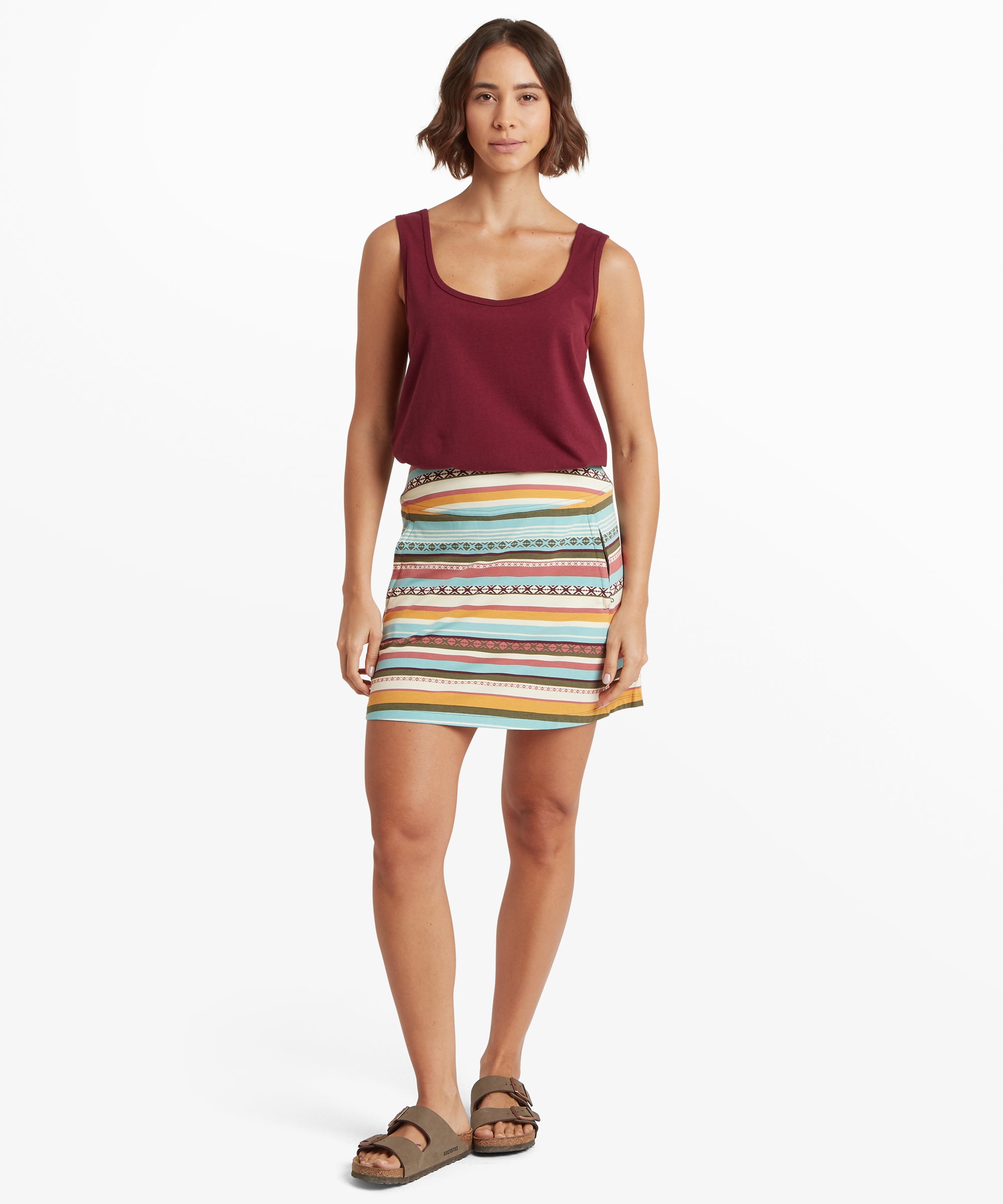 Jutnu Scoop Neck Tank Top - Wine