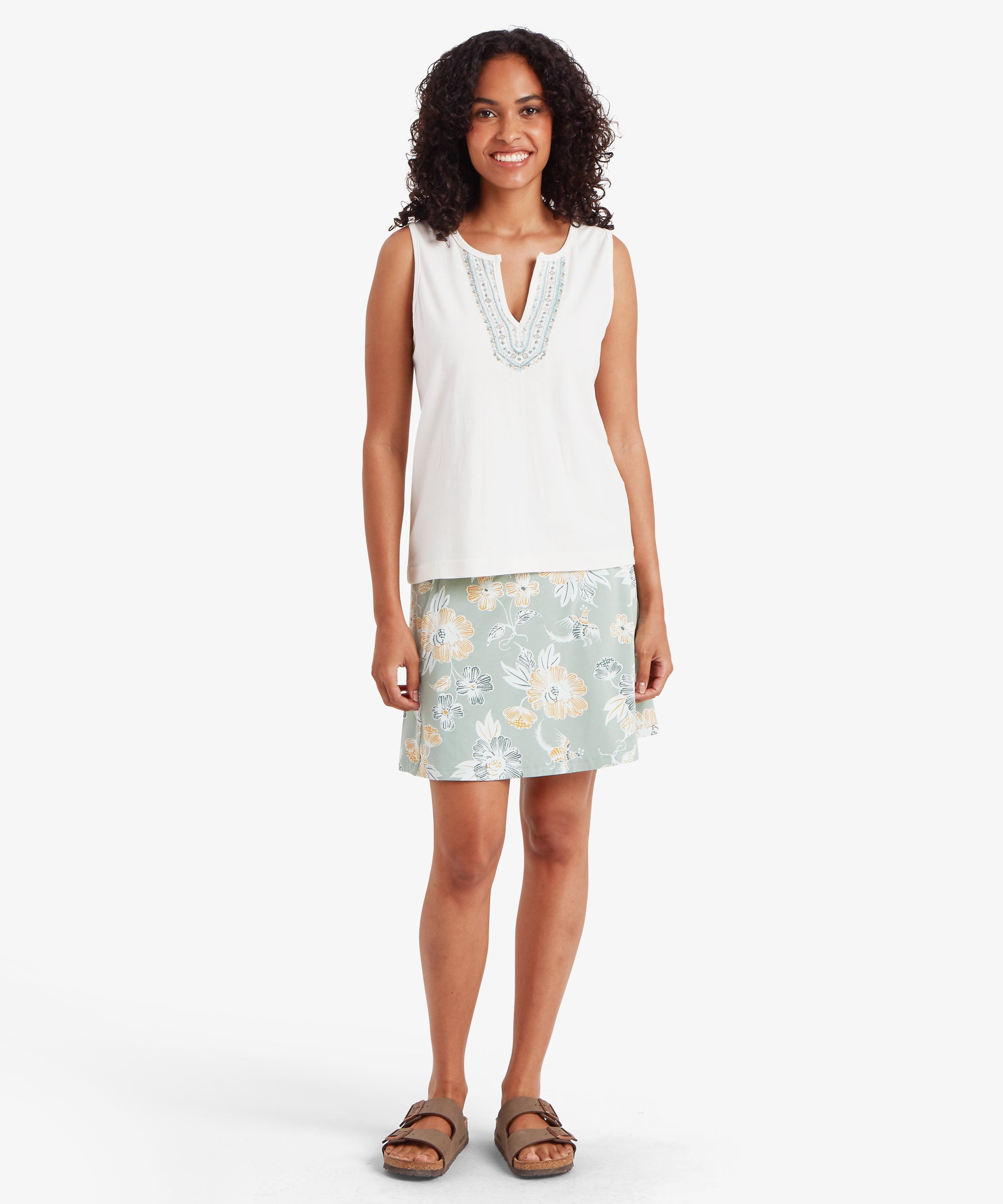 Kalindi Tank Top - Katha White