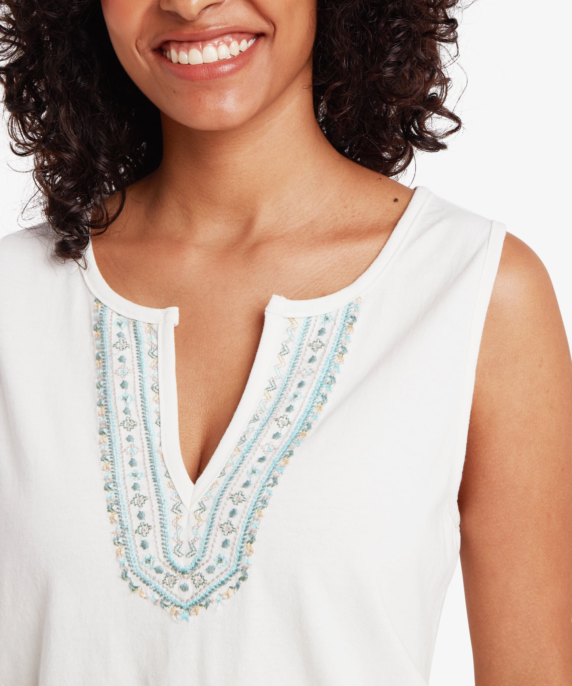 Kalindi Tank Top - Katha White