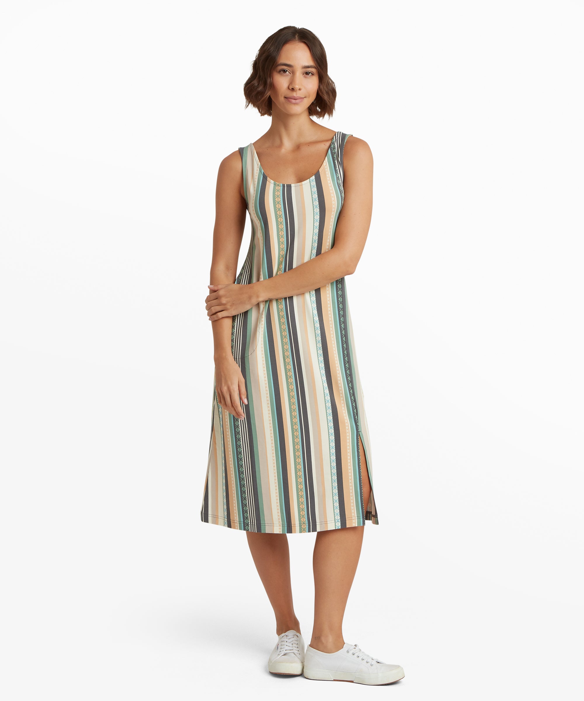 Neha Long Tank Dress - Black Indreni