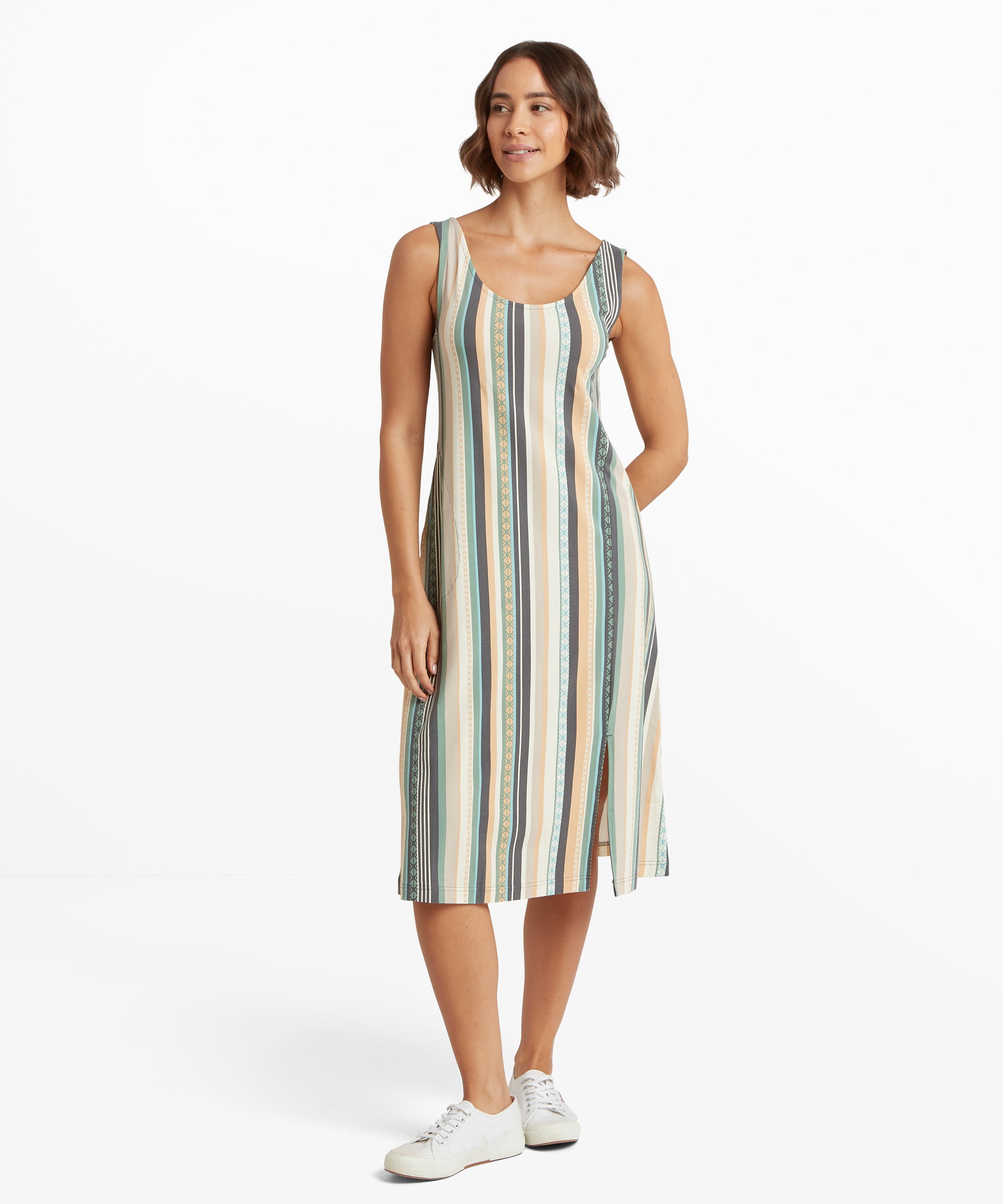 Women's Neha Long Tank Dress Black | Sherpa Adventure Gear