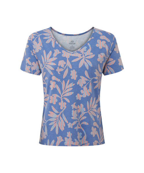 Women's Neha V-Neck T-Shirt Blue | Sherpa Adventure Gear