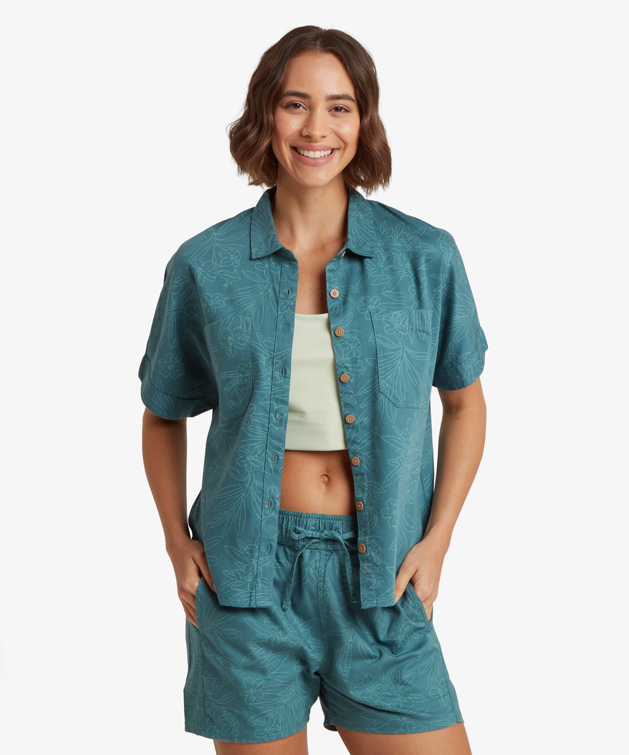 Women's Palmo Short Shirt Floral | Sherpa Adventure Gear