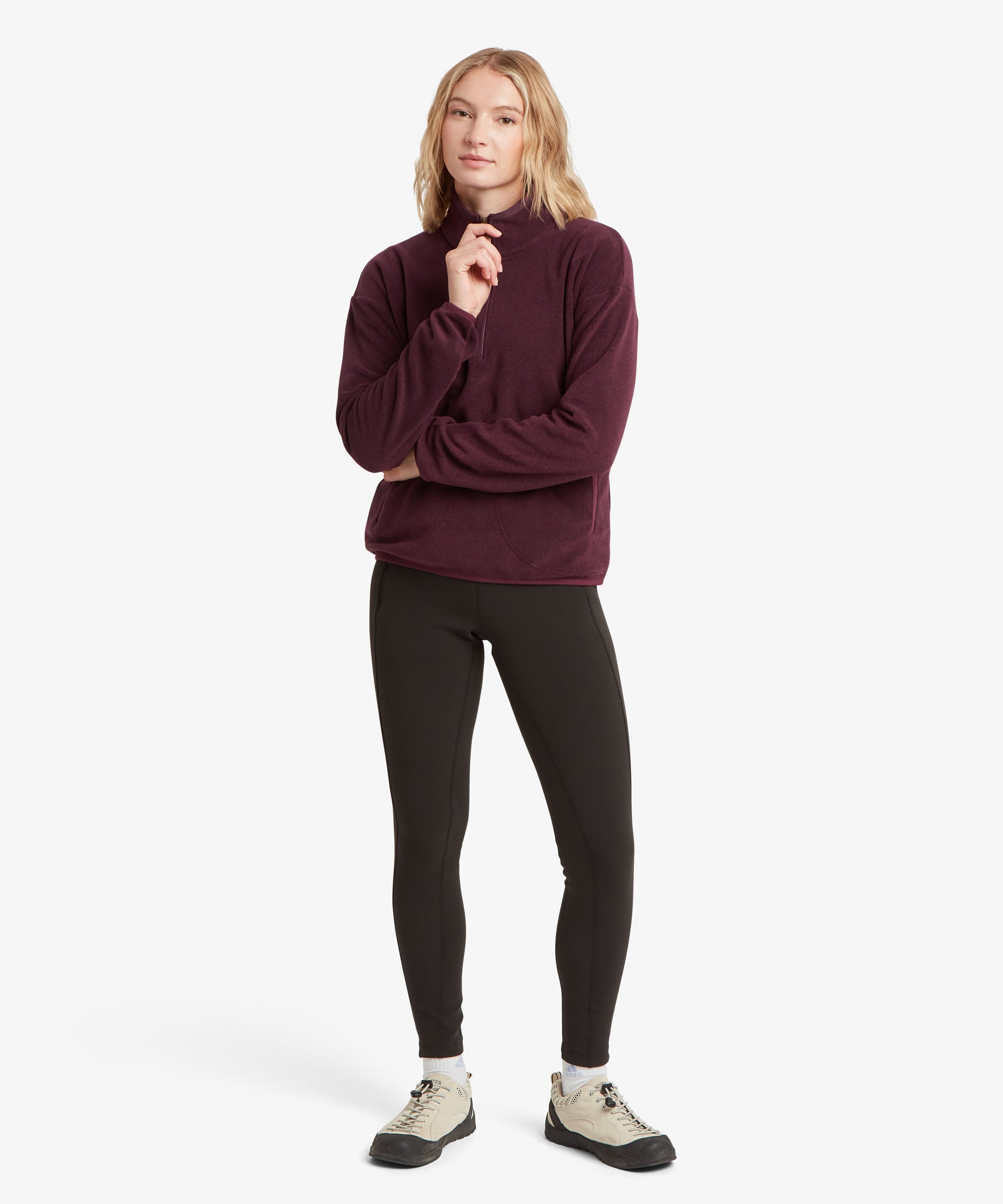 Womens Rolpa Half Zip Fleece Red | Sherpa Adventure Gear