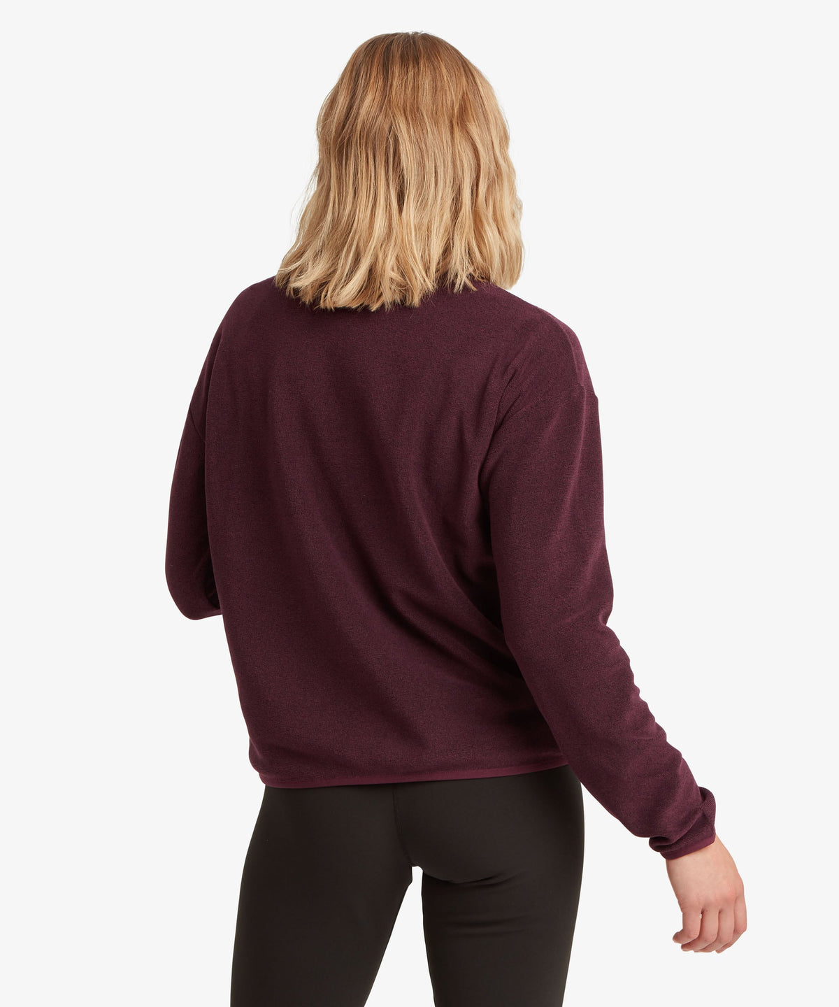 Sherpa Adventure Gear Rolpa 1/2 Zip in purple against a plain white studio background.