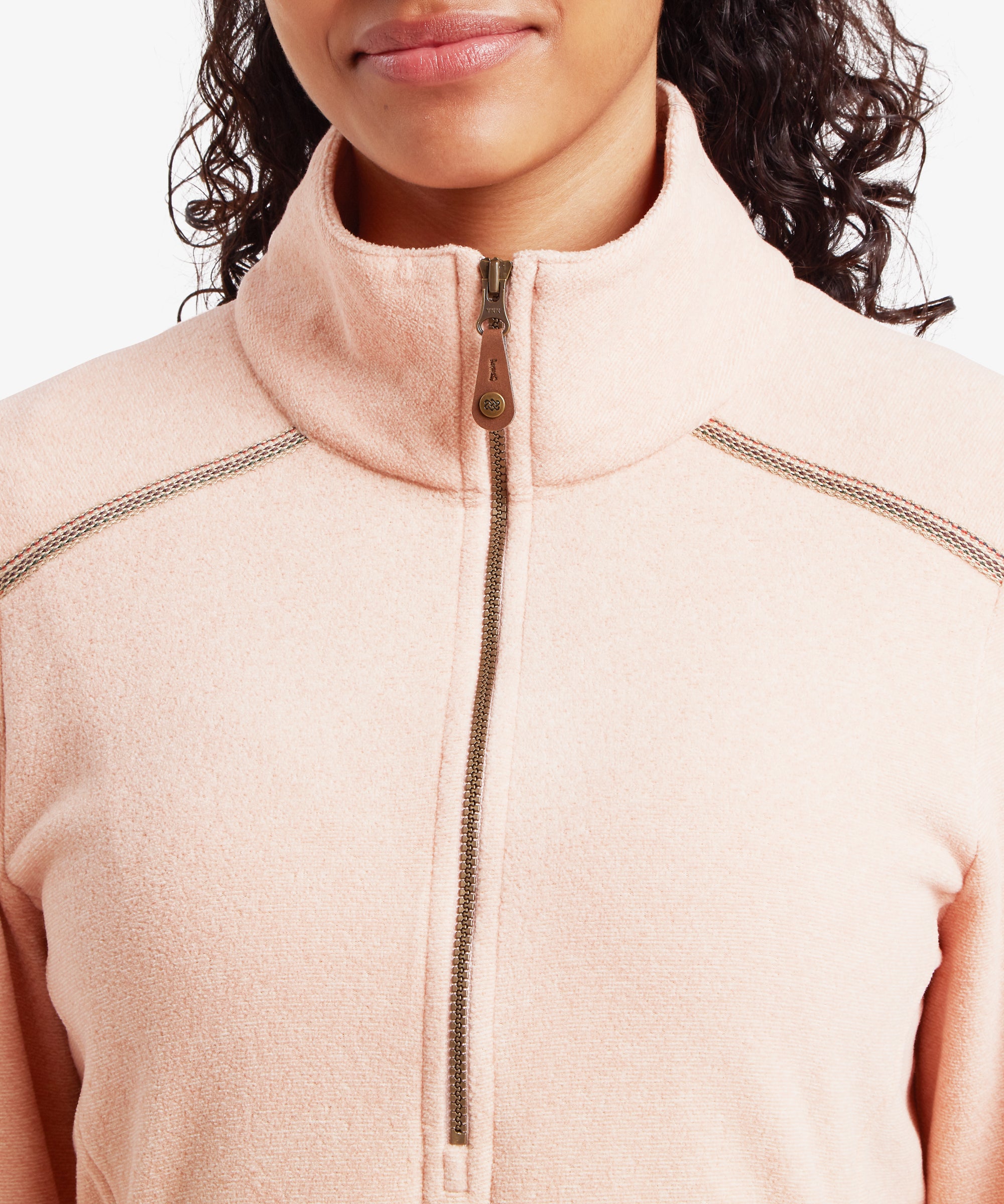 harupappa Women's Rolpa Eco Half Zip Fleece Pullover Pink | Sherpa Adventure