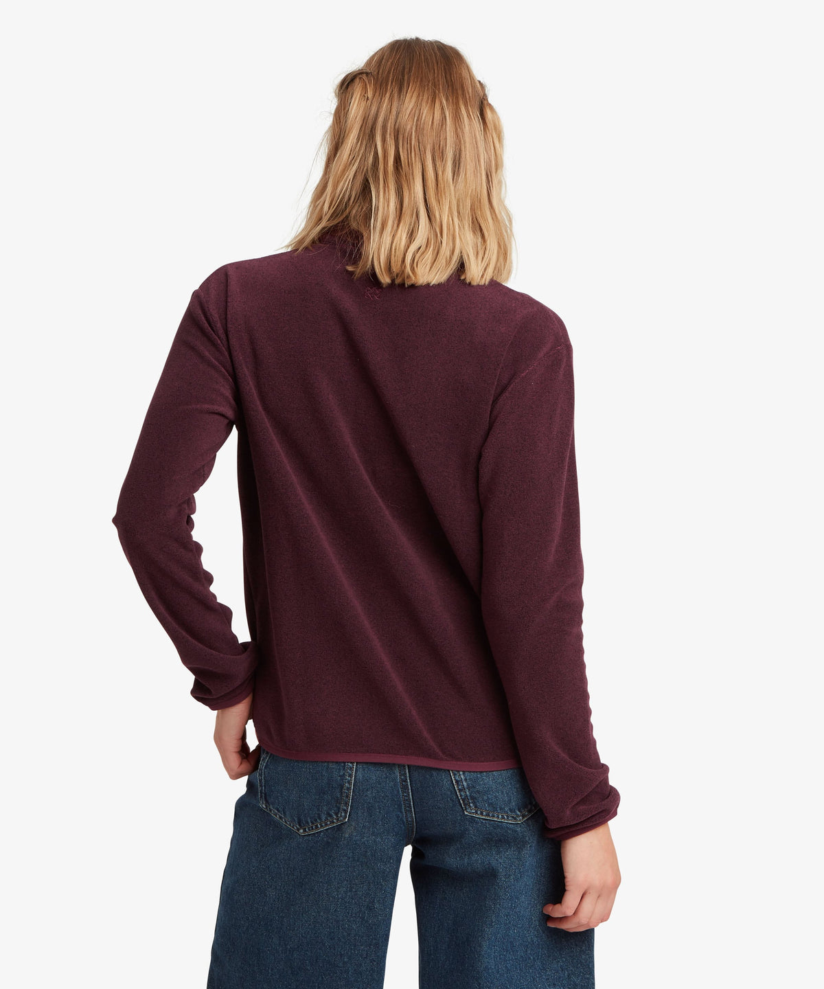 Sherpa Adventure Gear Rolpa Full Zip fleece in purple against a plain white studio background.