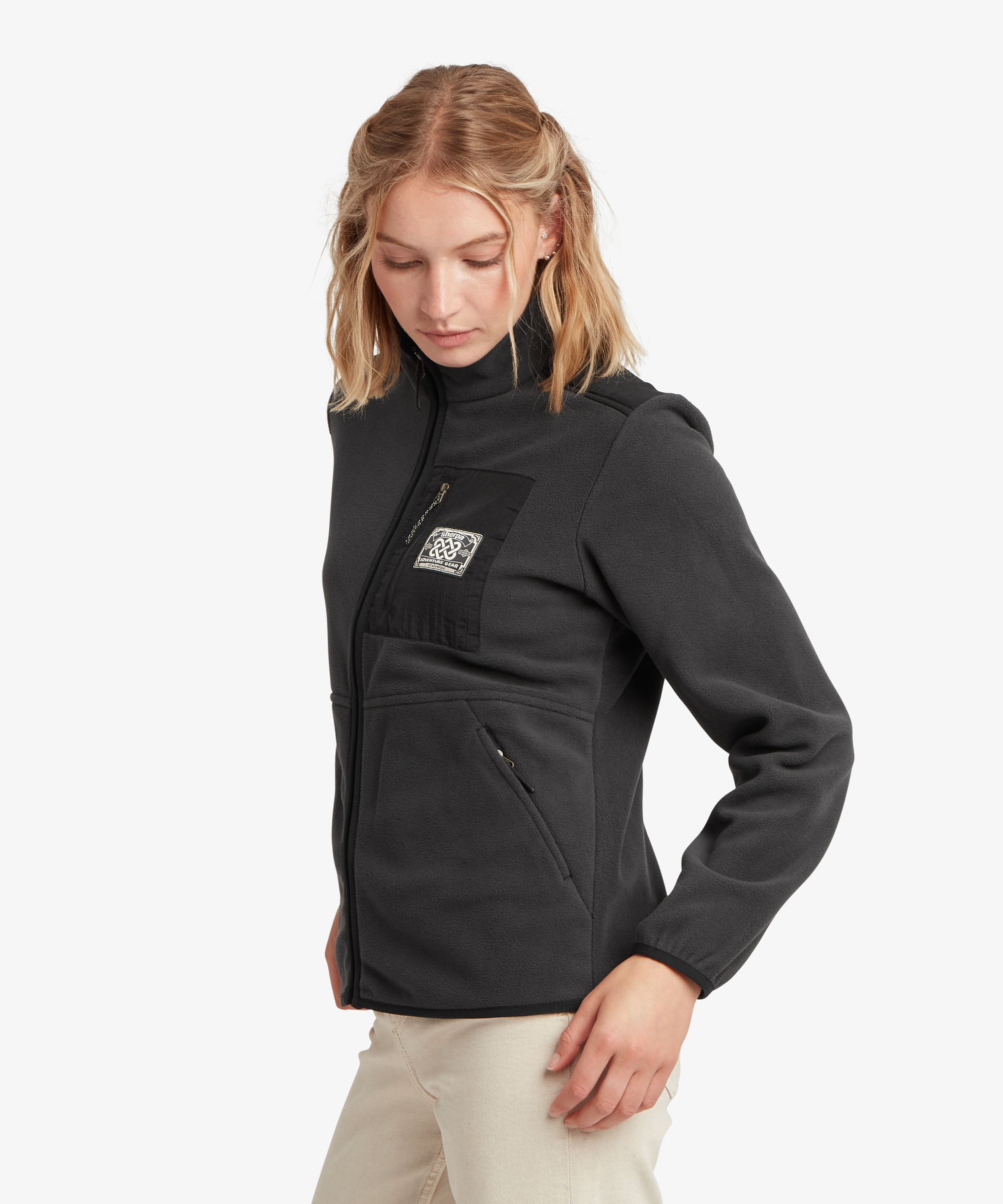 Womens Sanu Full Zip Fleece Black | Sherpa Adventure Gear