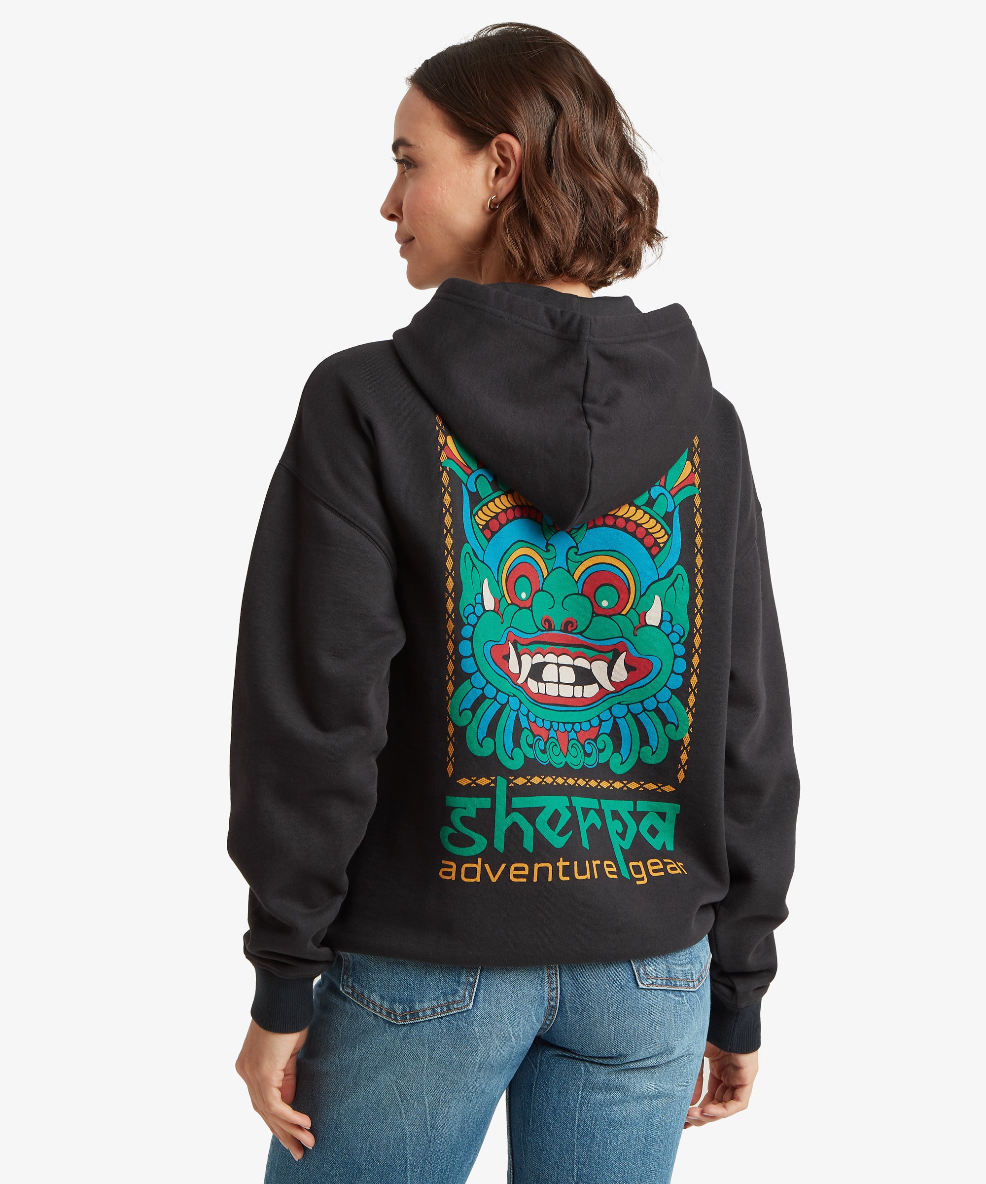 Unisex Tarcho Mask Hoodie Black | Sherpa Adventure Gear