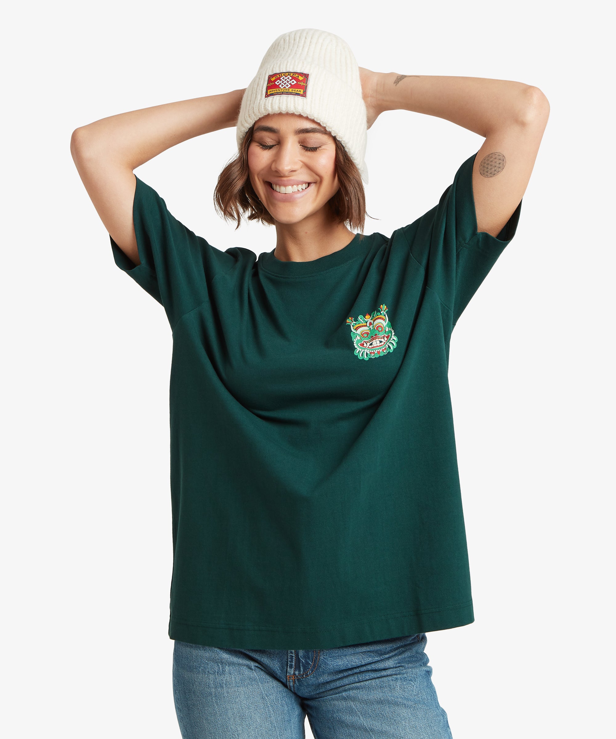 Tarcho Mask T-Shirt  - Dark Green