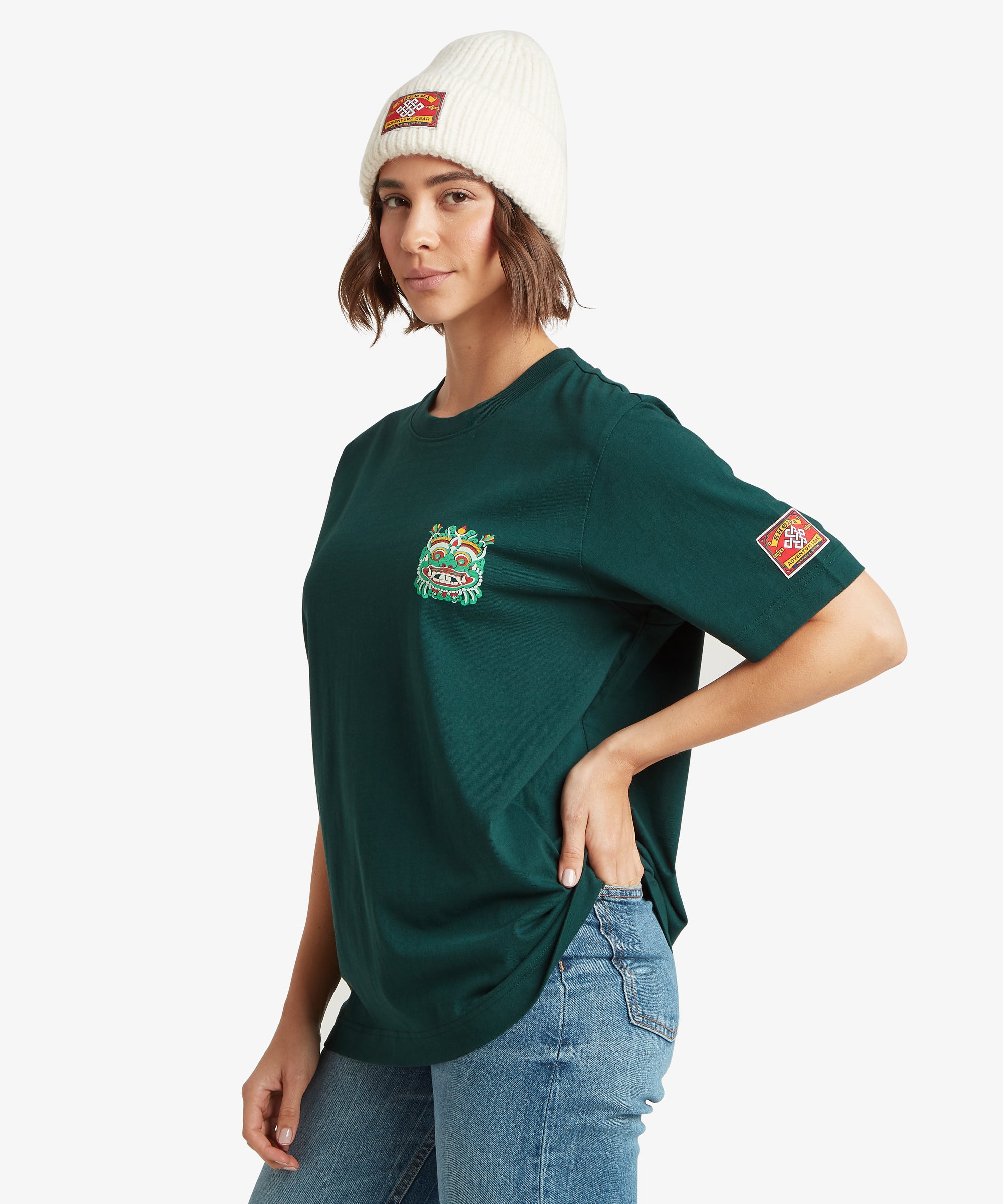 Tarcho Mask T-Shirt  - Dark Green