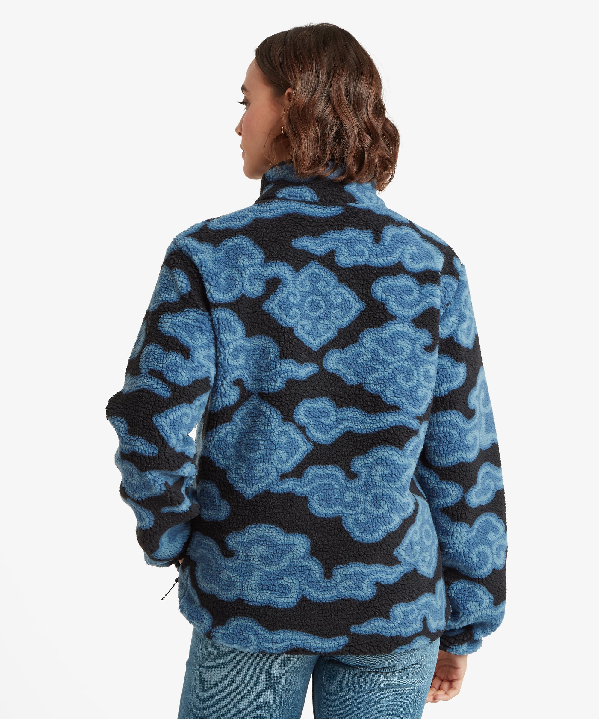 Tarcho Printed Full Zip Fleece  - Black Cloud